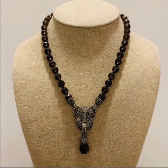 Judith Jack Jewelry - Judith Jack  | Necklace | Marcasite & Smoky Quartz Pendant